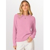 image:imageANRABESS Womens Long Sleeve Crew Neck Fall Lightweight Sweaters TopCoral Pink