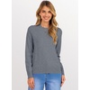 image:imageANRABESS Womens Long Sleeve Crew Neck Fall Lightweight Sweaters TopDark Grey