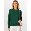 image:imageANRABESS Womens Long Sleeve Crew Neck Fall Lightweight Sweaters TopGreen