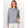 image:imageANRABESS Womens Long Sleeve Crew Neck Fall Lightweight Sweaters TopGrey