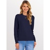 image:imageANRABESS Womens Long Sleeve Crew Neck Fall Lightweight Sweaters TopNavy Blue