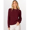 image:imageANRABESS Womens Long Sleeve Crew Neck Fall Lightweight Sweaters TopRed
