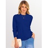 image:imageANRABESS Womens Long Sleeve Crew Neck Fall Lightweight Sweaters TopRoyal Blue