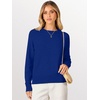 image:imageANRABESS Womens Long Sleeve Crew Neck Fall Lightweight Sweaters TopRoyal Blue