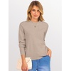 image:imageANRABESS Womens Long Sleeve Crew Neck Fall Lightweight Sweaters TopTan