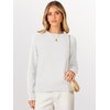image:imageANRABESS Womens Long Sleeve Crew Neck Fall Lightweight Sweaters TopWhite