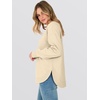 image:imageANRABESS Womens Long Sleeve Crewneck Sweatshirts Curved Hem ShirtsBeige