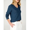 image:imageANRABESS Womens Long Sleeve Lightweight Wool Blend V Neck SweatersDeep Blue