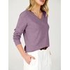 image:imageANRABESS Womens Long Sleeve Lightweight Wool Blend V Neck SweatersPurple
