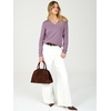 image:imageANRABESS Womens Long Sleeve Lightweight Wool Blend V Neck SweatersPurple