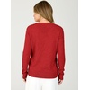 image:imageANRABESS Womens Long Sleeve Lightweight Wool Blend V Neck SweatersRed