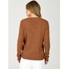 image:imageANRABESS Womens Long Sleeve Lightweight Wool Blend V Neck SweatersYellow Brown