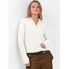 image:imageANRABESS Womens Long Sleeve Quarter Zip Cropped SweaterWhite