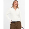 image:imageANRABESS Womens Long Sleeve Quarter Zip Cropped SweaterWhite
