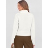 image:imageANRABESS Womens Long Sleeve Quarter Zip Cropped SweaterWhite