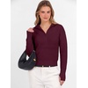 image:imageANRABESS Womens Long Sleeve Quarter Zip Cropped SweaterWine Red