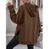 image:imageANRABESS Womens Oversized Hoodies Slit Side SweatshirtsCoffee