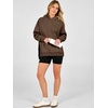 image:imageANRABESS Womens Oversized Hoodies Slit Side SweatshirtsCoffee