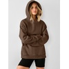 image:imageANRABESS Womens Oversized Hoodies Slit Side SweatshirtsCoffee