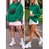 image:imageANRABESS Womens Oversized Hoodies Slit Side SweatshirtsGreen