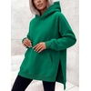 image:imageANRABESS Womens Oversized Hoodies Slit Side SweatshirtsGreen