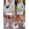 image:imageANRABESS Womens Oversized Hoodies Slit Side SweatshirtsGrey