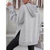 image:imageANRABESS Womens Oversized Hoodies Slit Side SweatshirtsGrey
