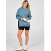 image:imageANRABESS Womens Oversized Hoodies Slit Side SweatshirtsGrey Blue