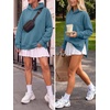 image:imageANRABESS Womens Oversized Hoodies Slit Side SweatshirtsGrey Blue
