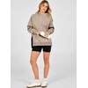 image:imageANRABESS Womens Oversized Hoodies Slit Side SweatshirtsKhaki