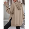 image:imageANRABESS Womens Oversized Hoodies Slit Side SweatshirtsKhaki