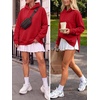image:imageANRABESS Womens Oversized Hoodies Slit Side SweatshirtsRed