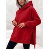 image:imageANRABESS Womens Oversized Hoodies Slit Side SweatshirtsRed