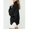 image:imageANRABESS Womens Oversized Quarter Zip Pullover SweatersBlack