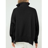 image:imageANRABESS Womens Oversized Quarter Zip Pullover SweatersBlack