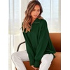 image:imageANRABESS Womens Oversized Quarter Zip Pullover SweatersDark Green