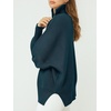 image:imageANRABESS Womens Oversized Quarter Zip Pullover SweatersDeep Blue