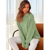 image:imageANRABESS Womens Oversized Quarter Zip Pullover SweatersLight Green