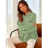 image:imageANRABESS Womens Oversized Quarter Zip Pullover SweatersLight Green