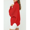 image:imageANRABESS Womens Oversized Quarter Zip Pullover SweatersRed
