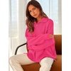 image:imageANRABESS Womens Oversized Quarter Zip Pullover SweatersRose