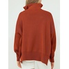 image:imageANRABESS Womens Oversized Quarter Zip Pullover SweatersRust