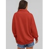 image:imageANRABESS Womens Oversized Sweatshirt Mock Neck Henley 2026 Fall OutfitsBright Red
