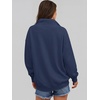 image:imageANRABESS Womens Oversized Sweatshirt Mock Neck Henley 2026 Fall OutfitsDark Blue