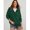 image:imageANRABESS Womens Oversized Sweatshirt Mock Neck Henley 2026 Fall OutfitsDeep Green