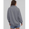 image:imageANRABESS Womens Oversized Sweatshirt Mock Neck Henley 2026 Fall OutfitsGrey
