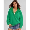 image:imageANRABESS Womens Oversized Sweatshirt Mock Neck Henley 2026 Fall OutfitsLight Green