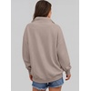 image:imageANRABESS Womens Oversized Sweatshirt Mock Neck Henley 2026 Fall OutfitsMocha