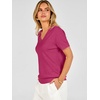 image:imageANRABESS Womens Short Sleeve Sweater Top Wool Blend Business Casual OutfitsHot Pink