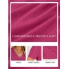 image:imageANRABESS Womens Short Sleeve Sweater Top Wool Blend Business Casual OutfitsHot Pink